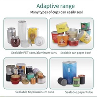 Machine de scellage automatique pour boîtes de conserve, bouteilles, gobelets, entraînement manuel, système d'emballage en aluminium facile à utiliser, articles vestimentaires