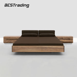 Design moderno de cama de madeira de teak modelos japoneses up-holstered queen size armações de cama de coelho duplo - Product Image 3