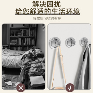 Stainless Steel Wall <b>Hook</b> Round Rotatable Doorway Clothes <b>Hook</b> For Bedroom <b>Kitchen</b> Bathroom Entryway - Product Image 4