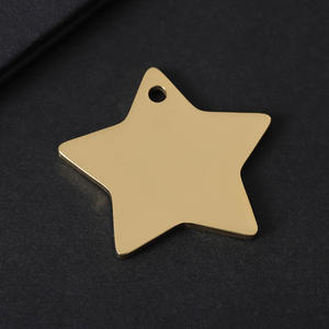 Заводская нержавеющая сталь пентаграмма настраиваемый Лазерный Гравировальный логотип УФ цветная печать праздничный подарок гравировка кулон - Product Image 3