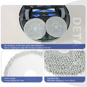 Repuestos para Robot Aspiradora Ecovacs <span class=keywords><strong>Debot</strong></span> T30S Combo /T30 Pro /T50 Pro/N30 Pro Omni: Cepillo Principal, Cepillo Lateral, Filtro, Bolsa de Polvo, Paño de Limpieza - Product Image 4