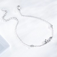 Bracelet de charme en argent sterling 925 plaqué rhodium avec zircon, bijoux délicats de luxe pour femmes, vente en gros