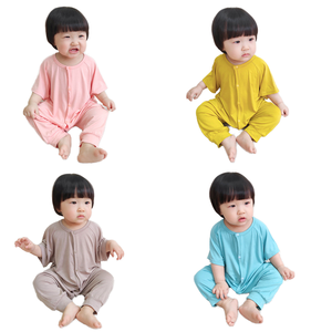Pyjama une pièce pour bébé Barboteuses d'été respirantes anti-coup de pied Garçons Filles Bébé Climatisation Vêtements Protection du ventre Ramper - Product Image 6