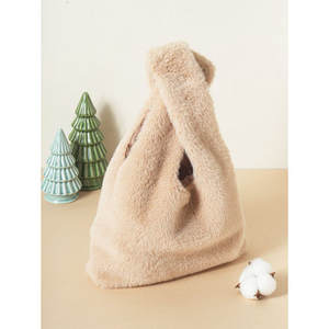 Borsa Tote quadrata marrone da donna con Design bardback - Product Image 1