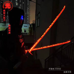 100CM Demon <span class=keywords><strong>Slayer</strong></span>: Kimetsu no Yaiba Lightsabre acrilico Anime plastica spada Laser con luce - Product Image 2