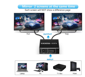 Nouveau stock suffisant le plus bas 2023 vente chaude 2020 <span class=keywords><strong>meilleur</strong></span> répartiteur <span class=keywords><strong>HDMI</strong></span> <span class=keywords><strong>4K</strong></span> 60Hz UHD 2.0 1x2 prise en charge HDCP 1.4 répartiteur HDR <span class=keywords><strong>HDMI</strong></span> 2.0 répartiteur HDMI2.0 <span class=keywords><strong>4K</strong></span> pour PS4 - Product Image 3