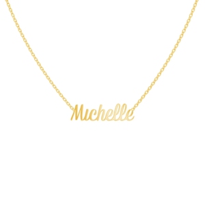 Nuova <span class=keywords><strong>Collana</strong></span> Personalizzata <span class=keywords><strong>con</strong></span> <span class=keywords><strong>Nome</strong></span> Michelle <span class=keywords><strong>in</strong></span> <span class=keywords><strong>Argento</strong></span> Sterling <span class=keywords><strong>925</strong></span> Placcato Oro per Donne - Product Image 1