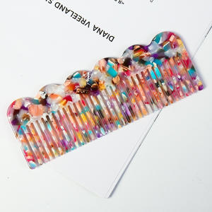 Vendita calda di grandi dimensioni colorato stampa leopardo pettini per capelli in acetato nuovo stile accessori per donne o ragazze - Product Image 4