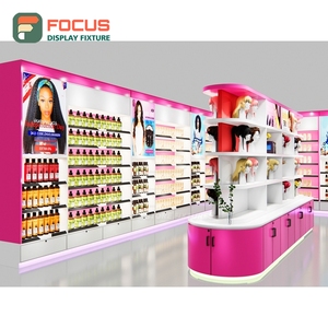 Vitrina de Exhibición para Pelucas Personalizada, de Madera y Vidrio, con Estantes Multicapa, Cajón con Cerradura, para Tienda de Pelucas - Product Image 3