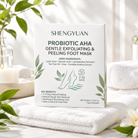 Masque exfoliant pour les pieds à base de probiotiques AHA fermentés naturels, marque privée, chaussettes apaisantes pour les pieds à la centella et au théier, fabrication en usine