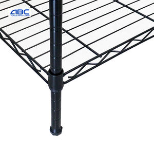 Étagère d'angle d'organisation noire à 5 niveaux robuste étagère de rangement en fil métallique en <span class=keywords><strong>cube</strong></span> métallique industriel avec étagères réglables - Product Image 4