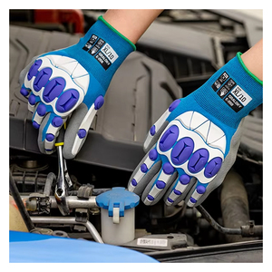 하이 퀄리티 사용자 정의 절단 저항 수준 샌디 니트릴 손바닥 코팅 TPR 정비공 충격 장갑 충격 오일 필드 장갑 - Product Image 1