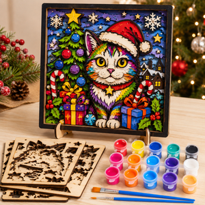Artigianato in Legno Intagliato al Laser Personalizzato per Natale, Fette di Legno Grezzo Fai-da-te, Giocattoli da <span class=keywords><strong>Disegno</strong></span> Impilabili Multistrato in Legno per Pittura, Vendita all'Ingrosso - Product Image 1