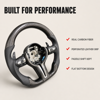 Volant de voiture personnalisé en cuir et fibre de carbone pour M3 M5 E90 E70 E72 E84 E82 E87 E53 F10 F20 F30