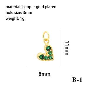 <strong>Wholesale</strong> Heart-Shaped DIY <strong>Jewelry</strong> Kit - Gold-Tone Zircon Charms, Earring/Bracelet/Necklace Findings Bulk <strong>Supplies</strong> for Crafting - Product Image 3