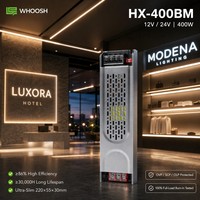 Alimentation LED ultra-mince 400W 12V AC/DC, transformateur driver mince 400W pour caisson lumineux, signalétique et éclairage intérieur