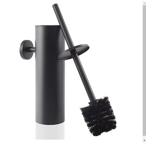 Accessoires <span class=keywords><strong>de</strong></span> toilette muraux modernes en acier inoxydable noir mat comprenant un porte-brosse <span class=keywords><strong>de</strong></span> <span class=keywords><strong>salle</strong></span> <span class=keywords><strong>de</strong></span> <span class=keywords><strong>bain</strong></span> et une tasse en métal <span class=keywords><strong>de</strong></span> style déco - Product Image 5