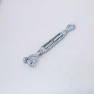 Crochet de tendeur en acier au carbone galvanisé argenté personnalisable vis de gréement industrielle forgée de type américain avec corps ouvert - Product Image 1
