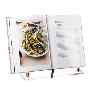 Custom Gold Book Holder Stand Hot Acrylic Cookbook Stand