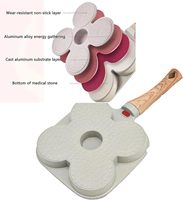 Poêle à œufs carrée antiadhésive 4 compartiments avec couvercle en verre, compatible induction, pour tous types de cuisinières, ustensile de cuisine