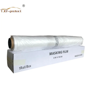 8-10mic HDPE /PE film plastique automobile film de masquage de surpulvérisation pour couverture de voiture <span class=keywords><strong>peinture</strong></span> d'atelier de <span class=keywords><strong>carrosserie</strong></span> - Product Image 1