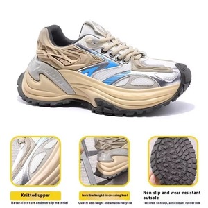 Zapatillas deportivas casuales de estilo coreano para hombre 2025, diseño Mecha Torre Rattlesnake, con aumento de altura, de punto grueso, versátiles para primavera - Product Image 4