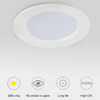 Plafonnier LED encastré ultra-plat sans scintillement, CCT sélectionnable, intensité variable, anti-éblouissement, pour maison et bureau
