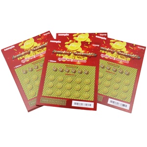 Eco-Friendly <b>Scratch</b> Card Strengths Suppliers Matte Lamination Custom Lottery Printing Double <b>Scratch</b> Off Lottery Tickets - Product Image 2