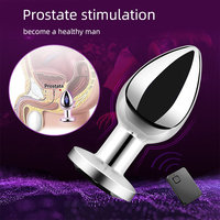 Tapón Anal con Control Remoto para Agrandar el Ano, Masajeador de Próstata Masculino, Vibrador de Metal
