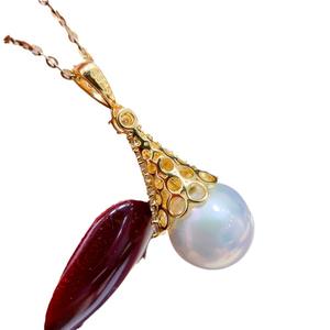 Pendentif en argent S925, accessoire DIY, support vide, boucle de cache-cernes avec boule de 11-15 mm, étui à bijoux 31056 - Product Image 5