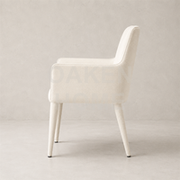 Chaise de salle à manger minimaliste OAKEN, chaise de salle à manger élégante et luxueuse, dossier confortable en tissu, fauteuil de salle à manger, meubles pour la maison