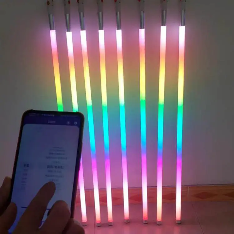 USB Wireless Rechargeable battery handel LED tubes bulb color changing 1.2M 18W 0.6M 9W RGB LED tubes with IR remote control
