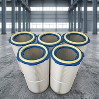 Cartucho de Filtro Plegado Industrial para Colector de Polvo, Elemento Filtrante de Aire por Chorro Pulsante para Sandblasting y Extracción de Polvo