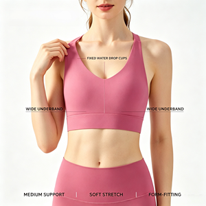 <span class=keywords><strong>Reggiseno</strong></span> <span class=keywords><strong>sportivo</strong></span> da yoga a Y per donna, top da allenamento con scollo a V e coppe fisse, gilet atletico estivo per fitness e corsa - Product Image 1