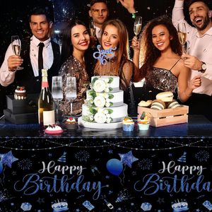 Set di <span class=keywords><strong>3</strong></span> Tovaglie 'Happy Birthday' per Decorazioni Festa di <span class=keywords><strong>Compleanno</strong></span>, Copritavolo in Plastica Rettangolare per Uomini e Donne - Product Image 4