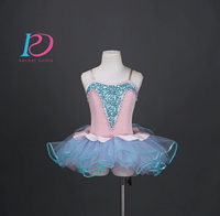 Conjunto de Ballet para Niñas, Leotardo de Terciopelo Suave con Aplique de Corazón Brillante y Falda Tutú (Edad 6-12)