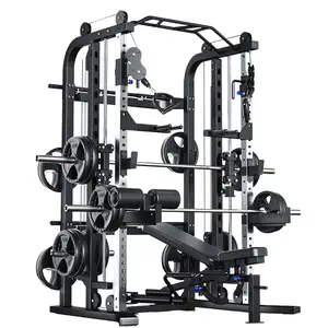 SK Home Gym Multi Fonctionnel Smith Machine Squat Rack Complet Musculation Équipement De Fitness Demi-Rack Power Cage