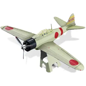 Pcecool 1/72 jp mitsubishi a6m zero fighter, aeronaves de fundição, militar, kits de construção, avião, modelo de coleção