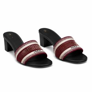 Sandalias de tacón ancho con ribete tejido para mujer, estilo mule, de punta abierta, elegantes e informales, tallas anchas, al por mayor - Product Image 2