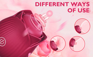 เครื่องสั่นคลิตอริสแบบสั่นทรงดอกกุหลาบปรับแต่งได้ - Product Image 2