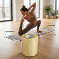 Ruban de fixation pour sols sportifs en vinyle PVC transparent écologique, épaisseur 7 mil, adhésif en caoutchouc, étanche, pour tapis de gymnastique, yoga, lutte et danse