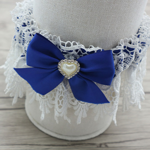 Ceinture de <span class=keywords><strong>jarretière</strong></span> de mariée en satin élastique <span class=keywords><strong>bleu</strong></span> <span class=keywords><strong>roi</strong></span> avec ruban décoratif en forme de cœur et perles – Vente en gros de jarretières de mariée - Product Image 6