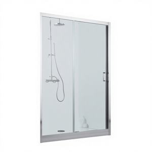 Porte de douche en verre transparent Ferrara 150CM avec deux panneaux, modèle Italie B2030110400518 - Product Image 1