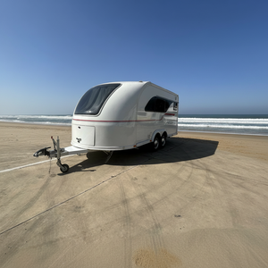 Caravana Moderna Ligera y Popular para 4 Personas, Remolque de Aluminio para Campamento al Aire Libre, Cómoda - Product Image 1