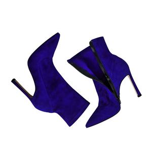 Desain Baru Stiletto Tumit Tinggi Elastis Musim Gugur Musim Dingin Suede Sepatu Semata Kaki - Product Image 1