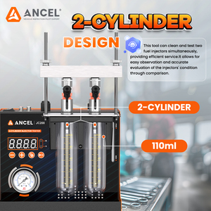 Nuovo Arrivo ANCEL JC200 Macchina per la Pulizia del Carburante a 2 Cilindri Compatibilità 110V 220V 1.2-1.5 Bar Pulitore e Tester per Iniettori Carburante - Product Image 6