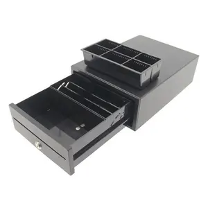 Cajón de efectivo pequeño 208 para sistema POS RJ11 12V cajón de efectivo POS caja registradora de bloqueo de dinero de supermercado de alta calidad