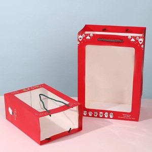 Nochebuena y otros clásicos festivos Ramo de ventana Caja de manzana Bolsa de regalo de Navidad Bolsa de compras de lujo - Product Image 4