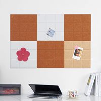 Tableaux d'affichage en feutre autocollants en liège découpés pour la décoration murale de l'école et du bureau, vente directe usine