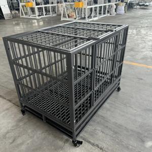 <span class=keywords><strong>Cages</strong></span> pour chiens intelligentes de grande taille et robustes, tubes carrés, enclos d'exercice, design moderne solide, plateau en plastique, 37 pouces/43 pouces/48 pouces/54 pouces - Product Image 5